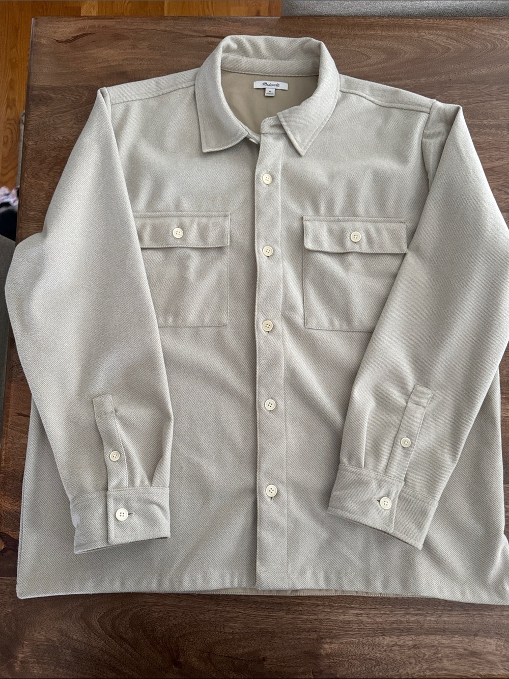 Madewell XL Men’s Light Taupe Button-Up Shacket